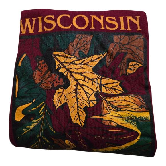 VTG Wisconsin state parks forest trails sweatshirt Adult SZ M Fruit Of Loom - Picture 3 of 7